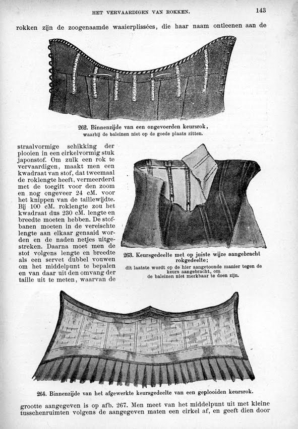 Corseted Edwardian Skirt, or Adventures With Dutch Pattern Translations
